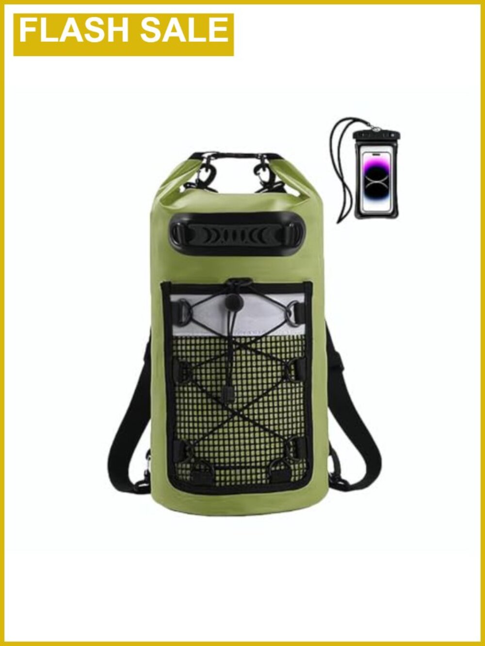 20L Roll-Top Waterproof Dry Bag Backpack for Kayaking Hiking